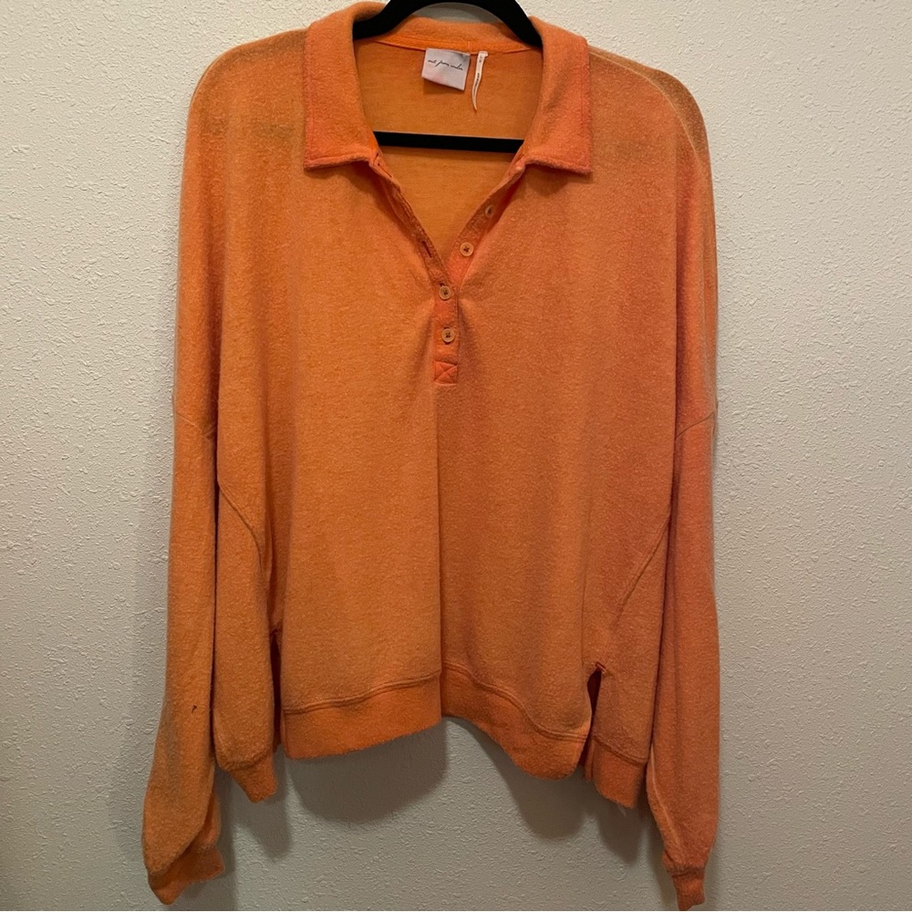 OUT FROM UNDER by UO half-buttoned up pullover sweatshirt. Size L.